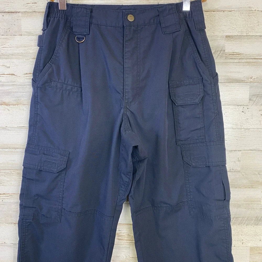 5.11 Tactical Series Pants Mens 30 Navy Blue Ripstop Cargo Utility Workwear